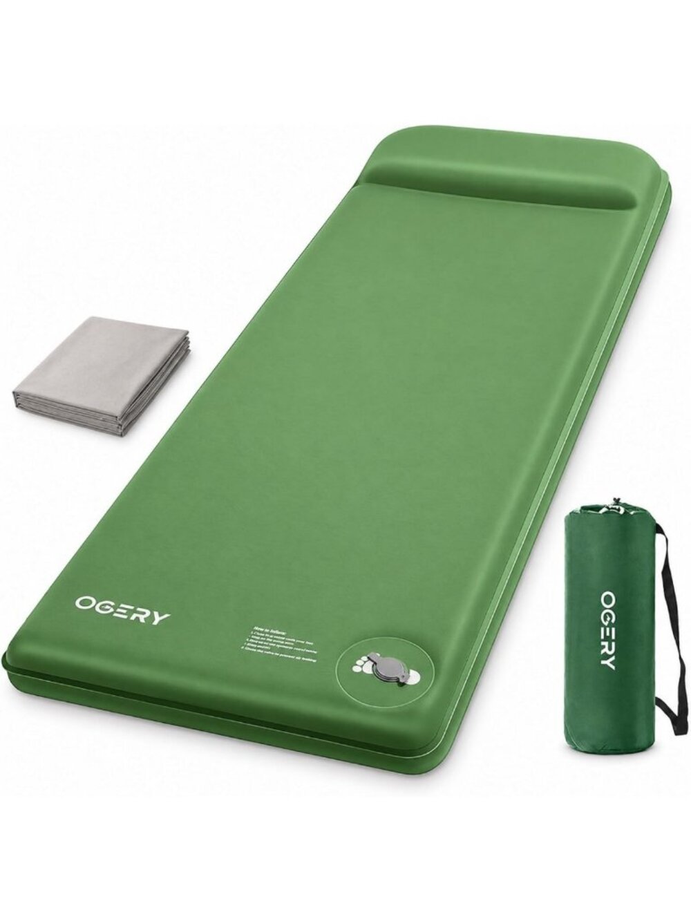 Cozy Self-Inflating Sleeping Pad | 3" Memory Foam Camping Mattress for Comfort